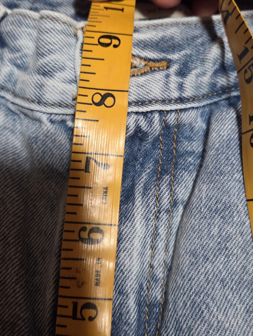 Levis Womens 94 Baggy Wide Leg Blue Jeans Size 26 - Picture 7 of 9